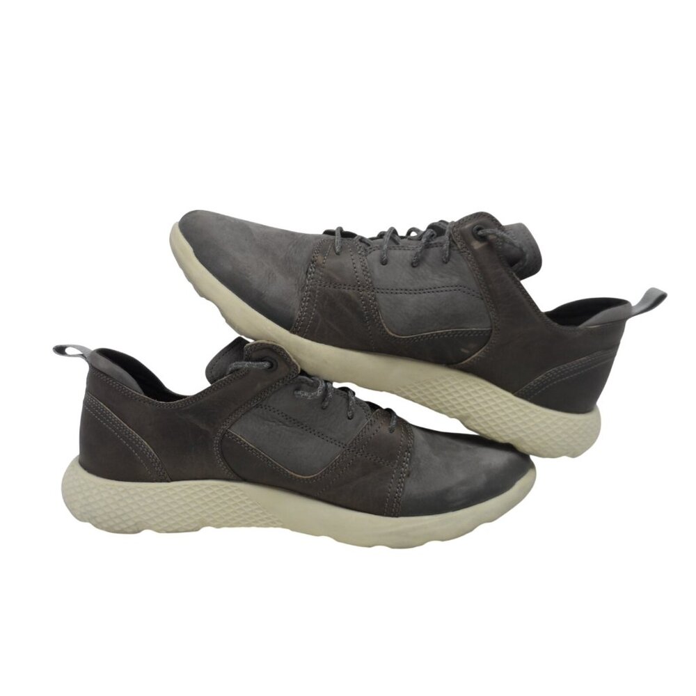 Timberland Men's FLYROAM Leather Sneakers Work Shoes A1IZZ Brown/Gray 11.5M - Picture 6 of 8
